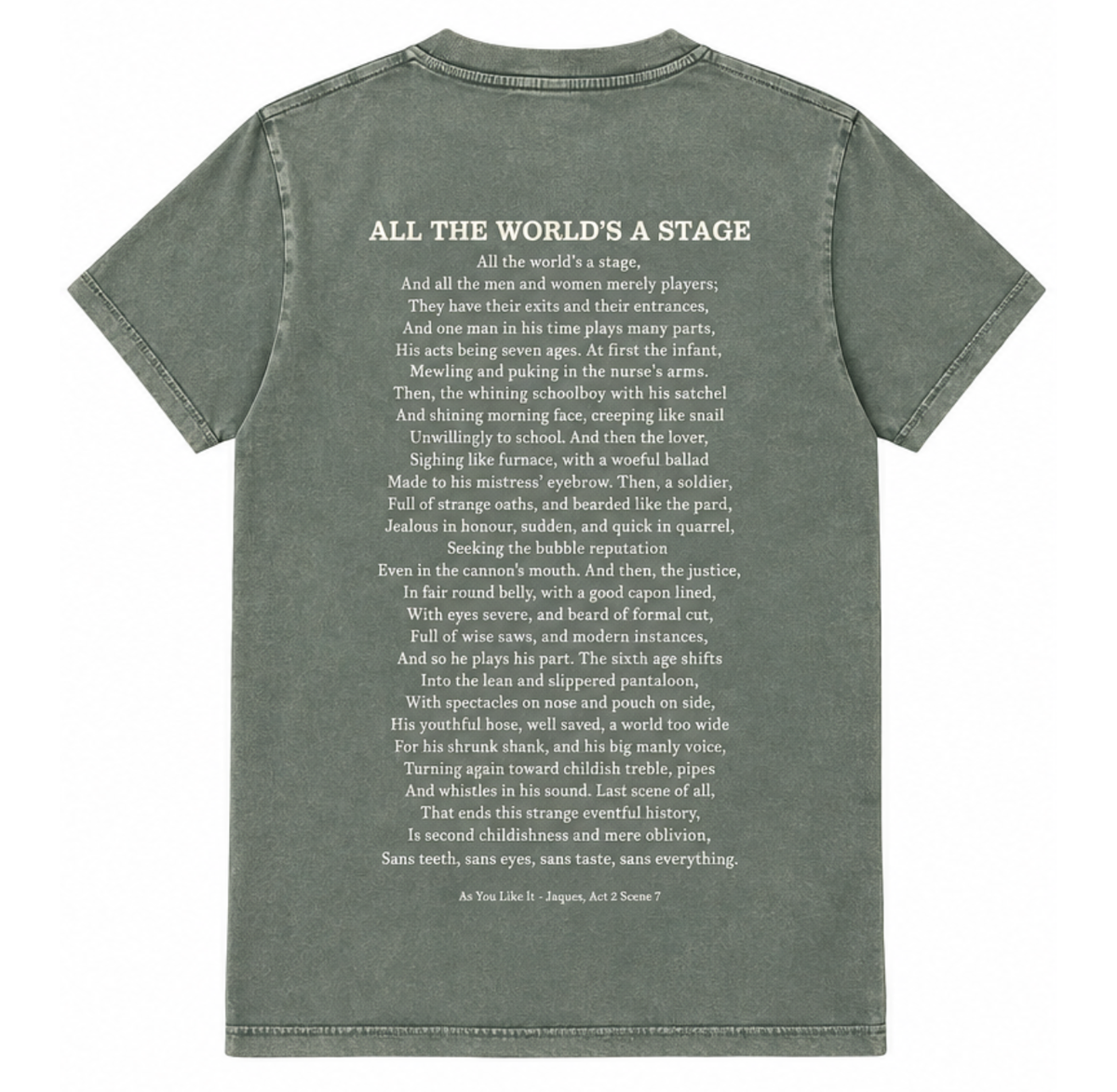 Adult T Shirt: All The World's A Stage