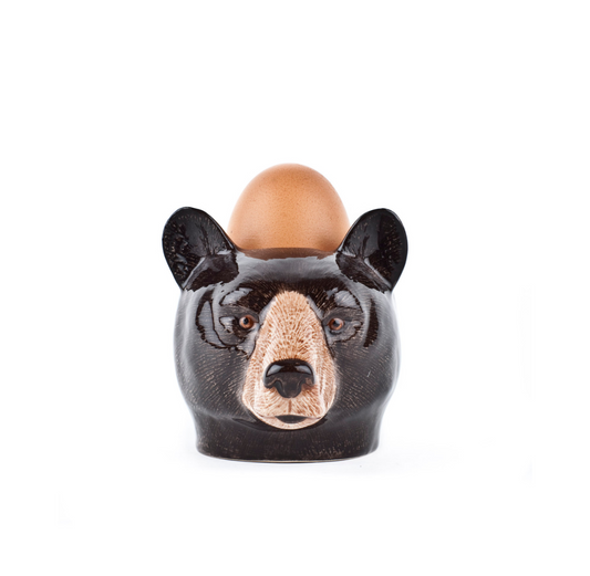 Black Bear Face Egg Cup