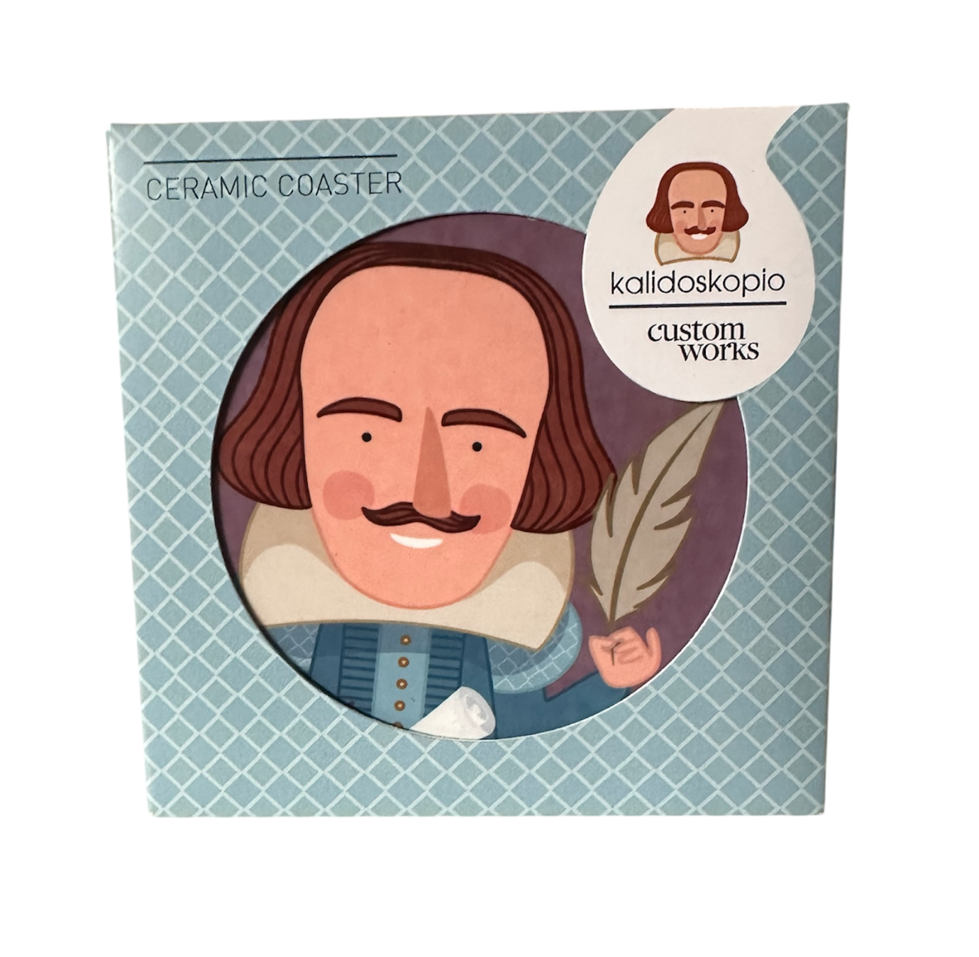 Ceramic Coaster: Kalidoskopio Shakespeare