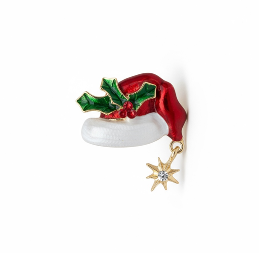 Christmas Brooch: Santa Hat