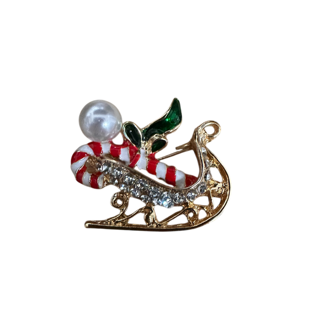 Christmas Brooch: Santa's Sleigh