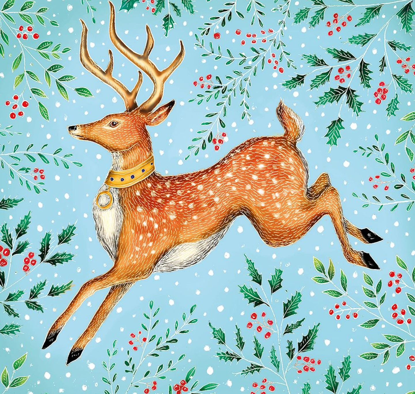Christmas Card 5 Pack: Christmas Fallow Deer