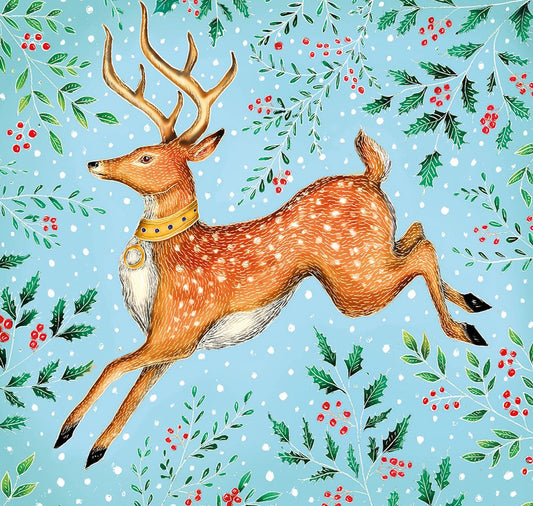Christmas Card 5 Pack: Christmas Fallow Deer
