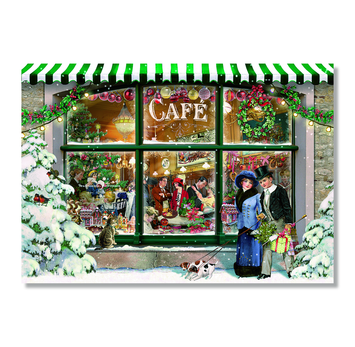 Christmas Card: Window Shopping At Christmas Advent Calendar Cards