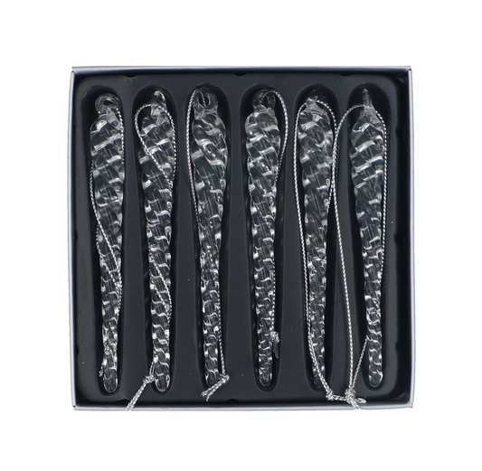 Decoration: Clear Twist Icicles Set