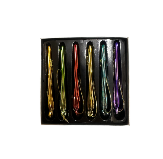 Decoration: Coloured Glass Icicles Set