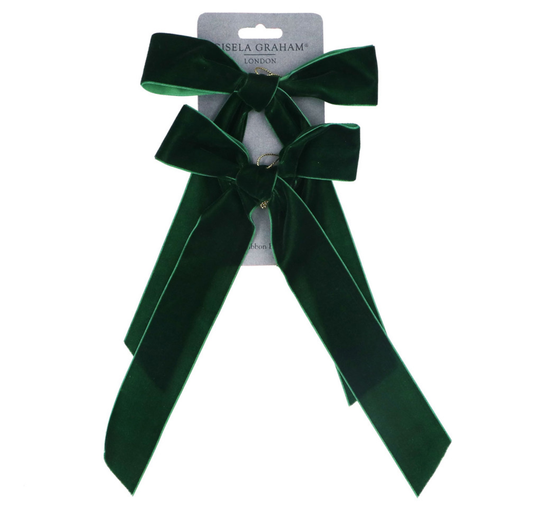 Decoration: Dark Green Velvet Bow