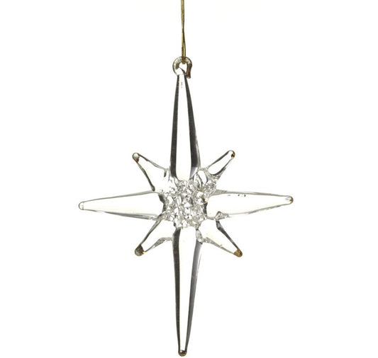 Decoration: Glass 8 Point Bethlehem Star