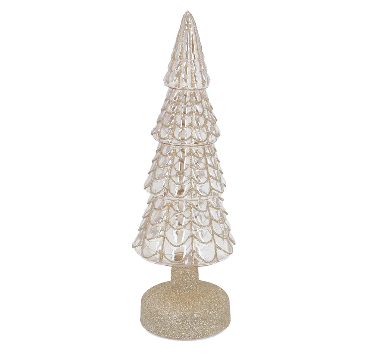 Decoration: Gold Glass LED Tree (Small)