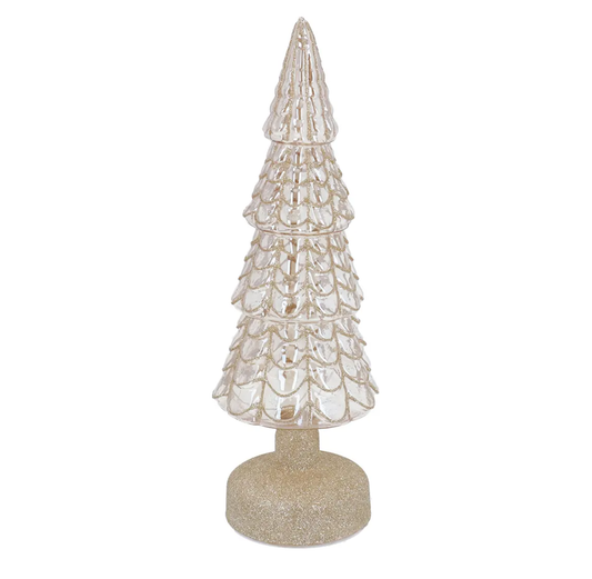 Decoration: Gold Glass LED Tree (Small)