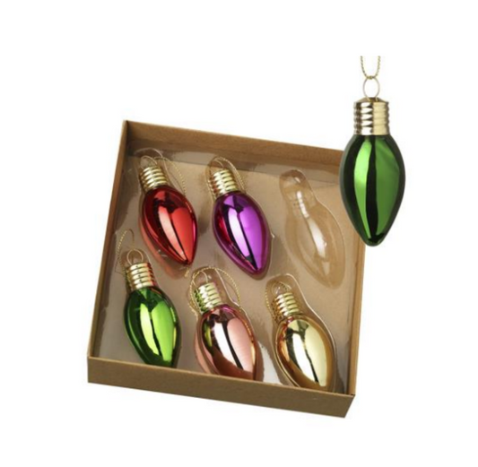 Decoration: Light Bulb Bauble Set