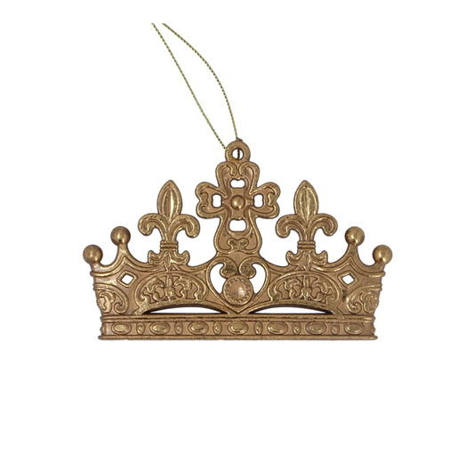 Decoration: Matt Gold Flat Crown