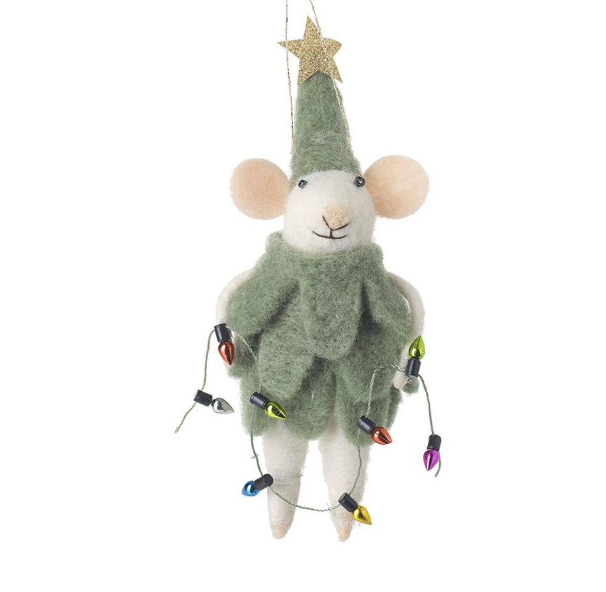 Decoration: Mouse With Christmas Lights