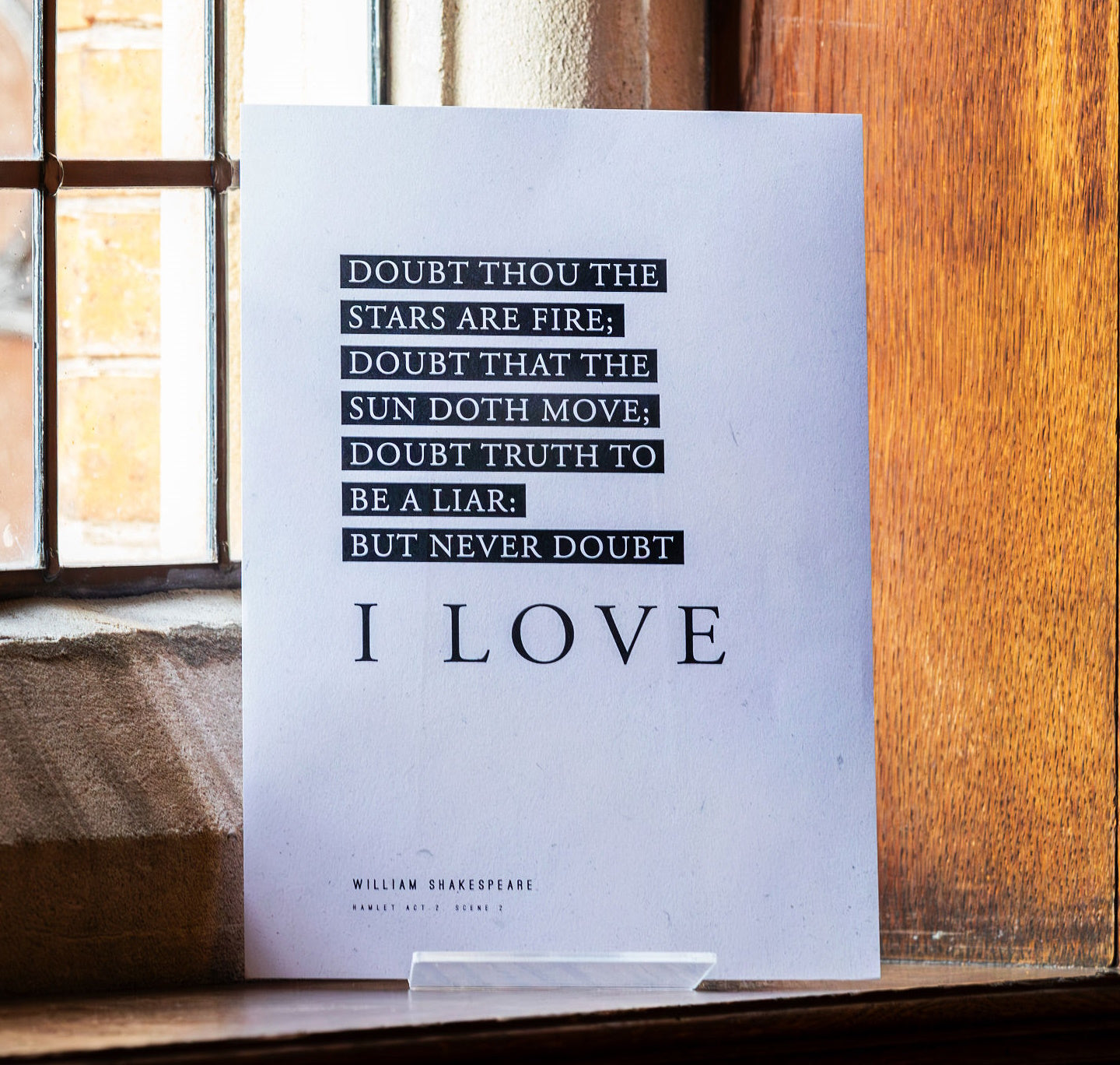 Print: Hamlet - Doubt Thou the Stars Are Fire A4