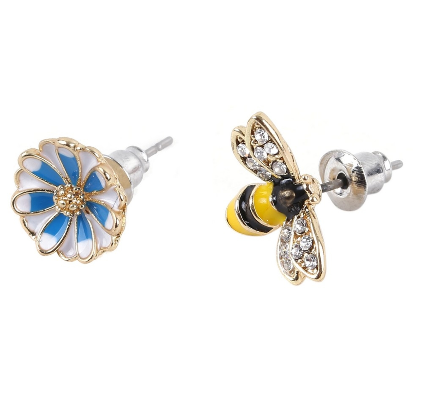 Earrings: Bee & Flower