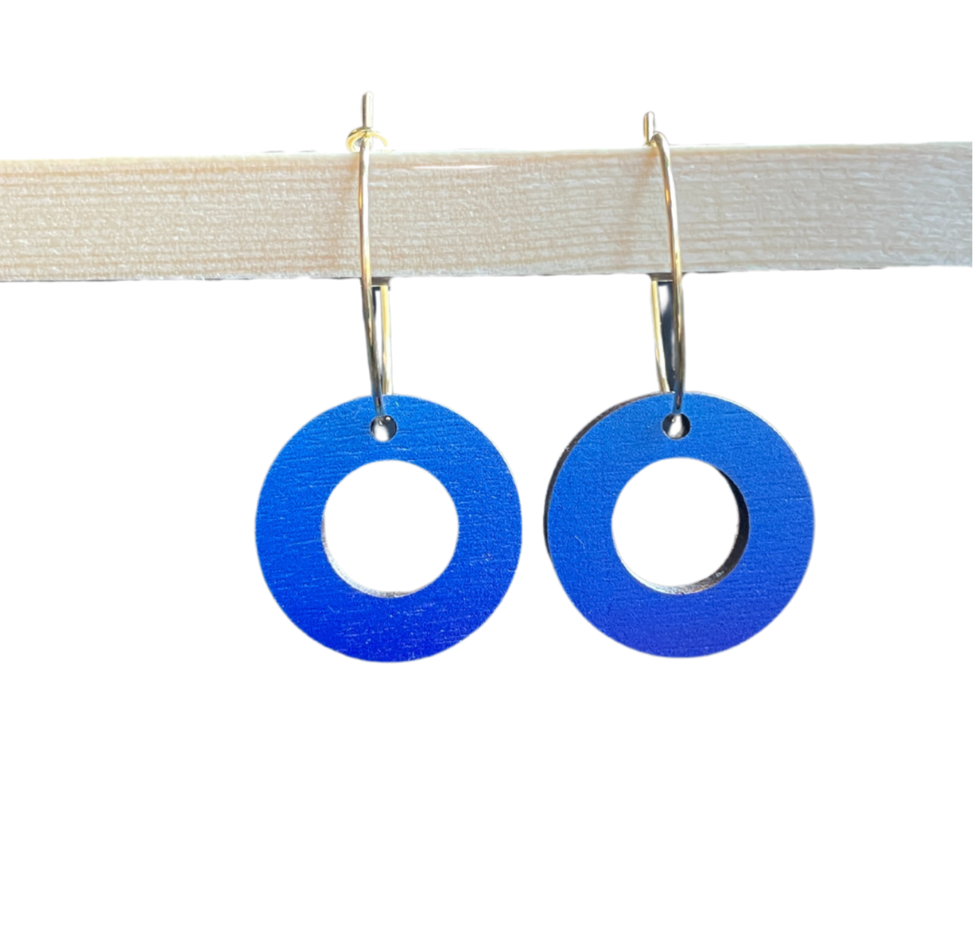 Earrings: Donut Hoop Ocean Blue
