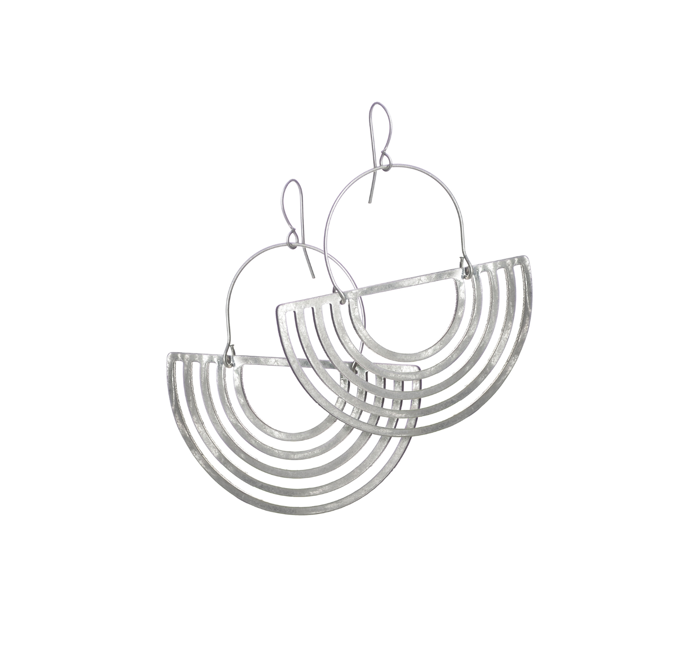 Earrings: Nefertiti Demi Rings Silver