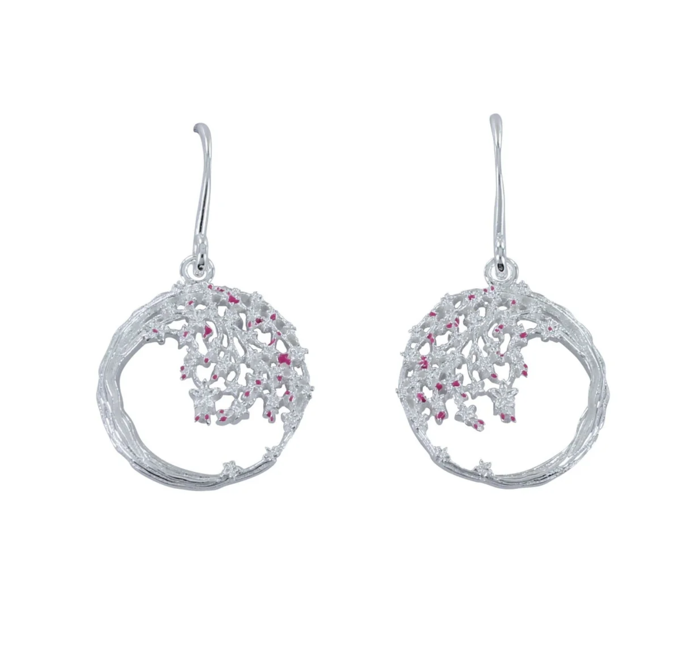 Earrings: Silver Cherry Blossom
