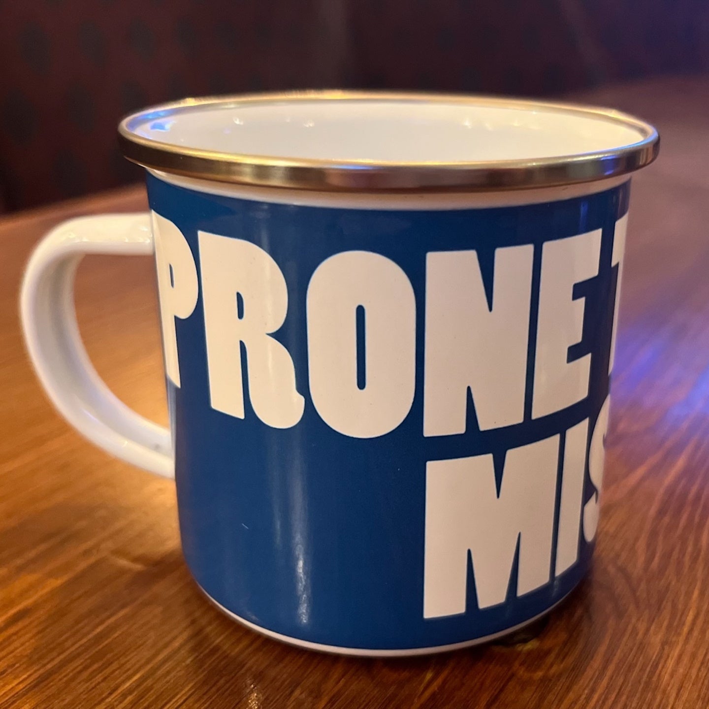 Enamel Mug: Prone To Mischief