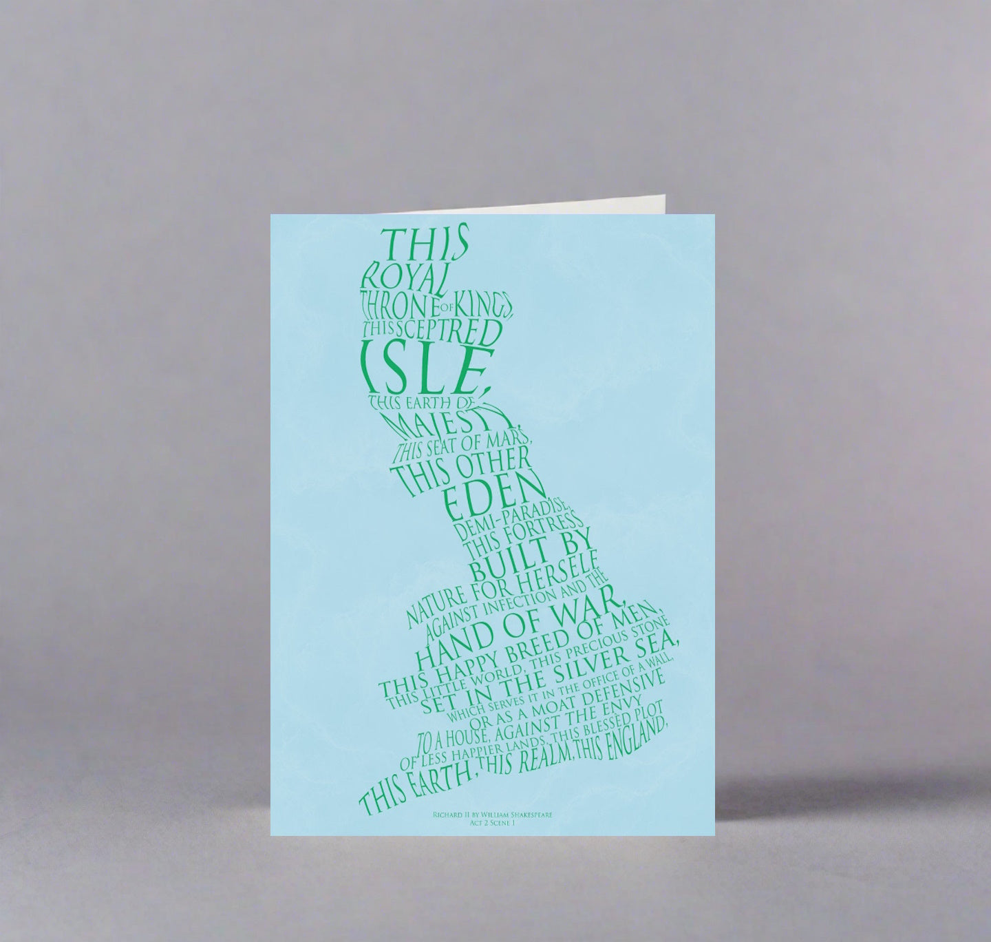 Greeting Card: Richard II - This Royal Throne of Kings, This Sceptered Isle