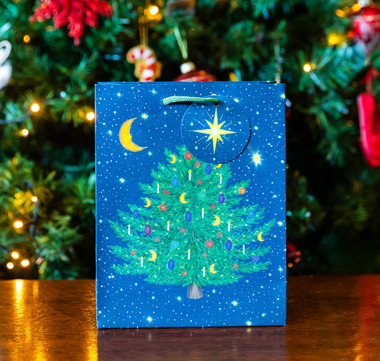 Gift Bag: Celestial Christmas Trees (Large)
