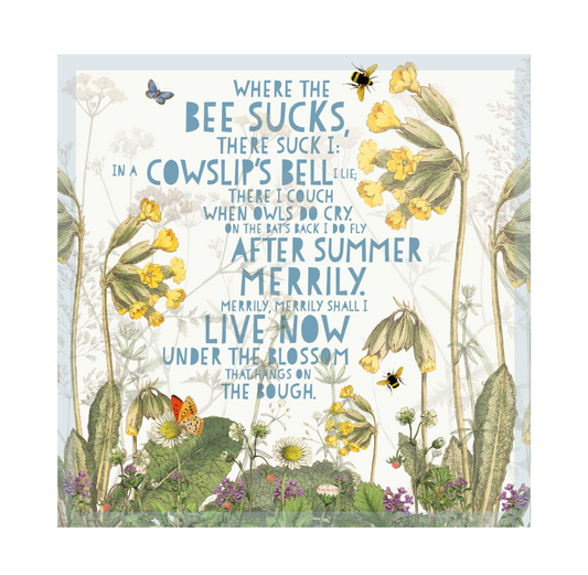 Greeting Card: Where The Bee Sucks There Suck I