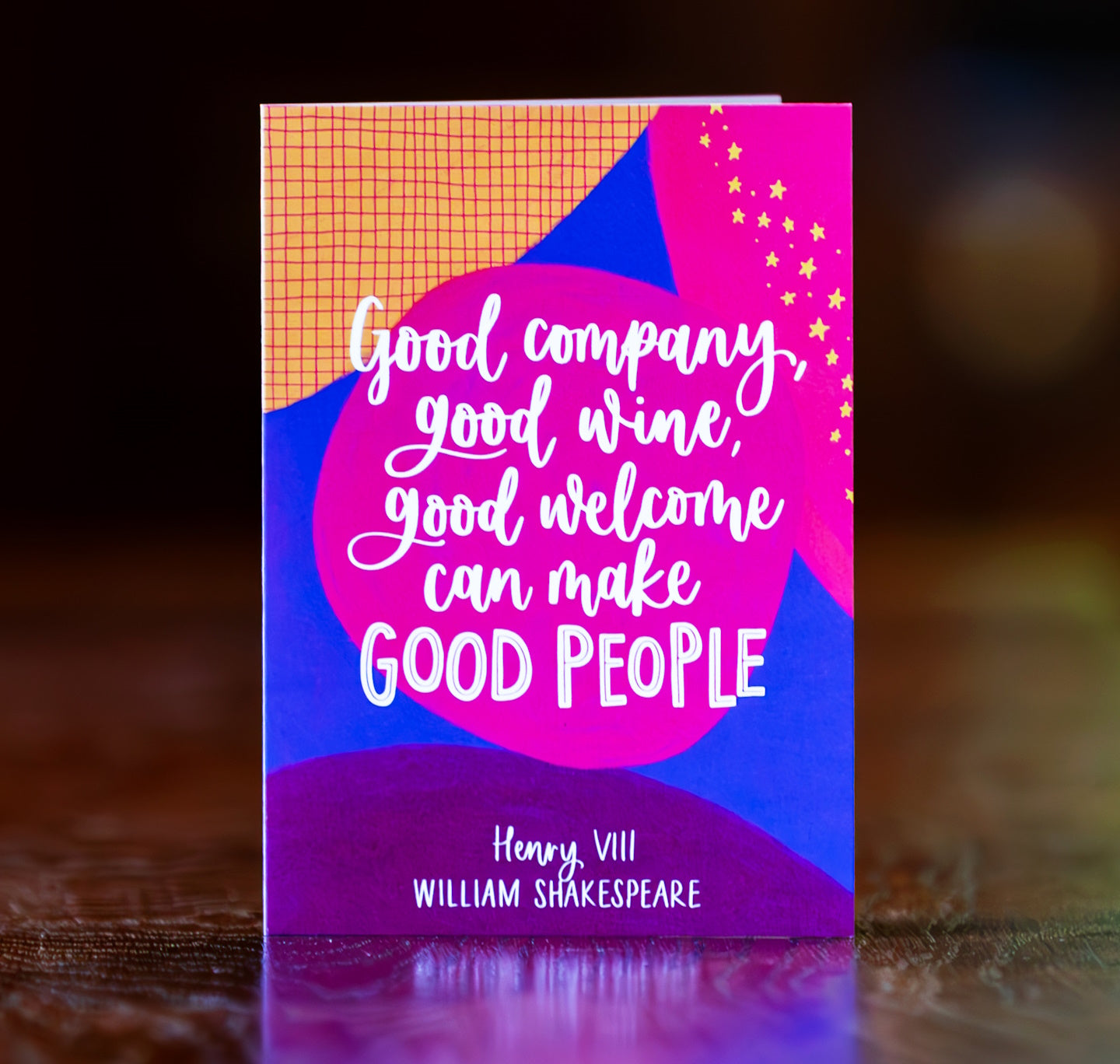 Greeting Card: Good Company, Good Wine