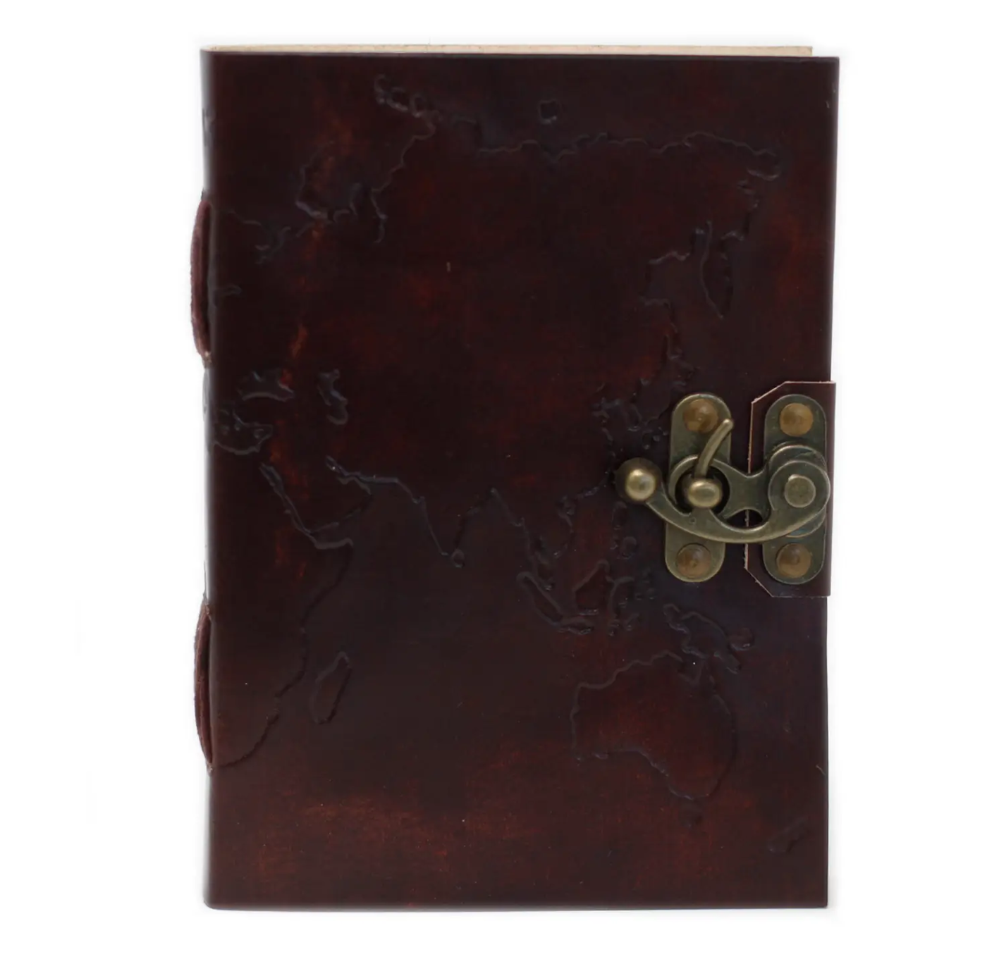 Leather Notebook: World