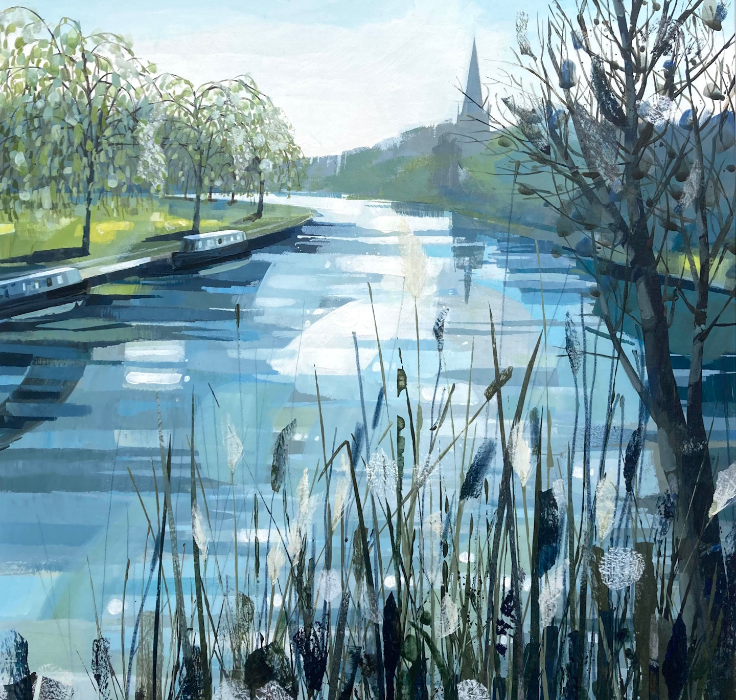 Greeting Card: Narrowboats, Stratford-upon-Avon