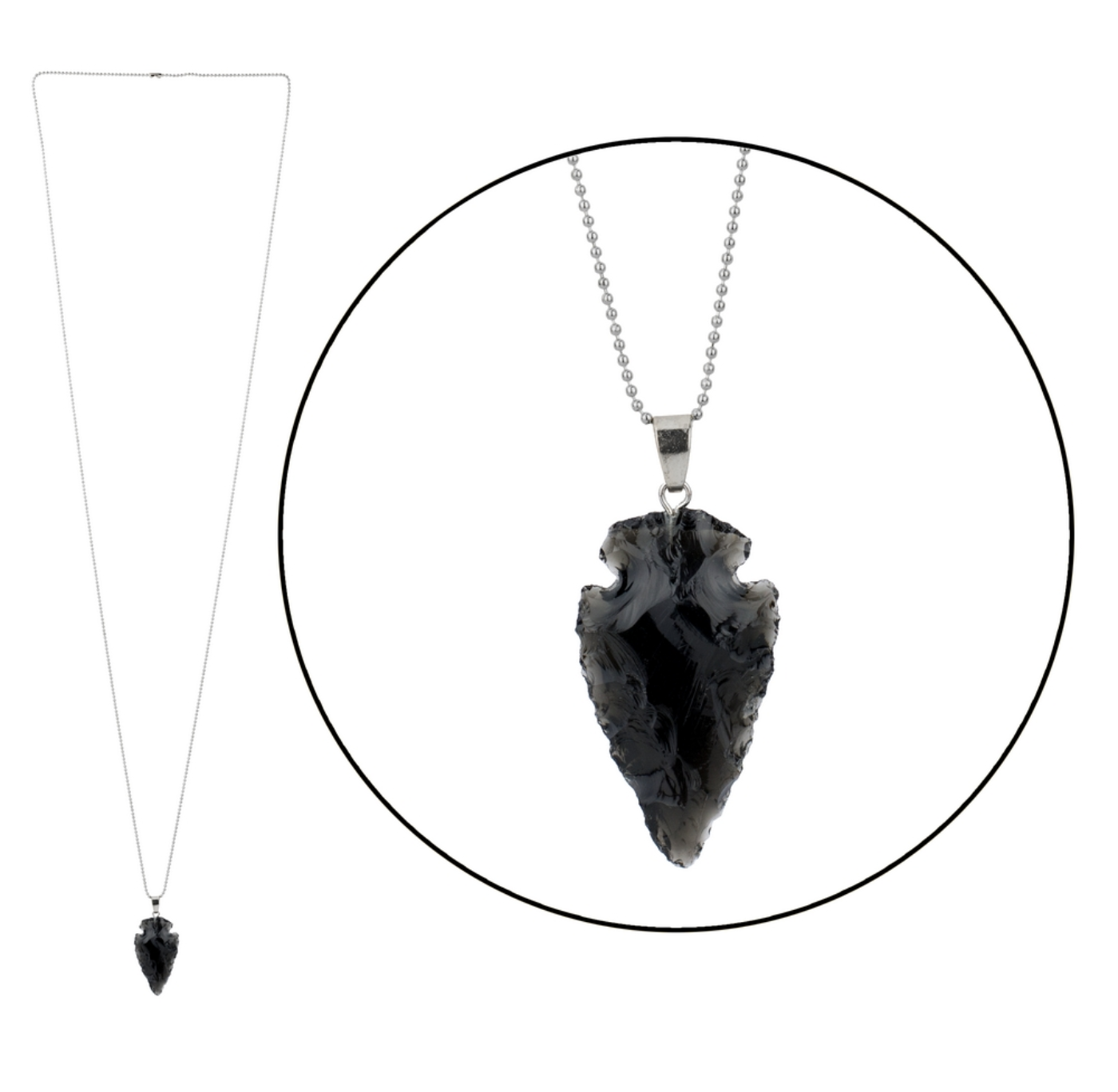Necklace: Obsidian Pendant