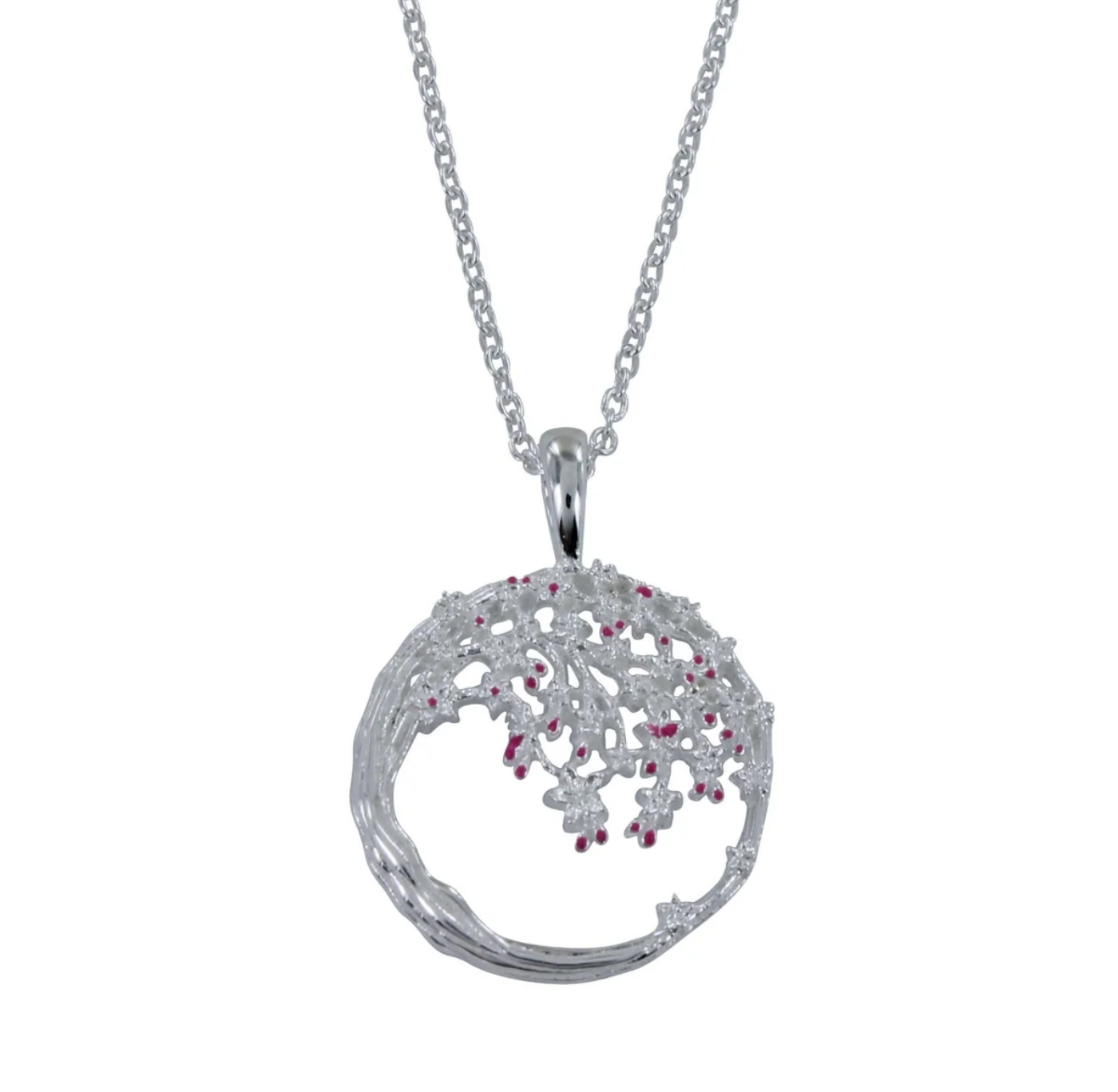 Necklace: Silver Cherry Blossom