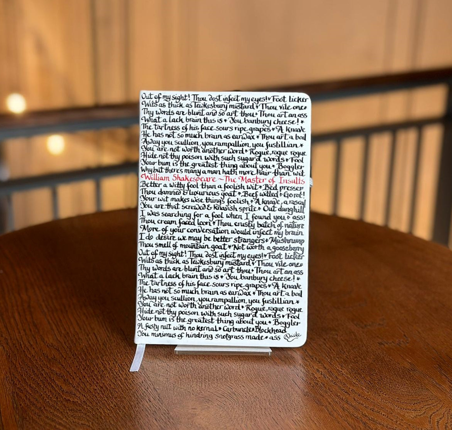 Notebook: William Shakespeare The Master Of Insults - White