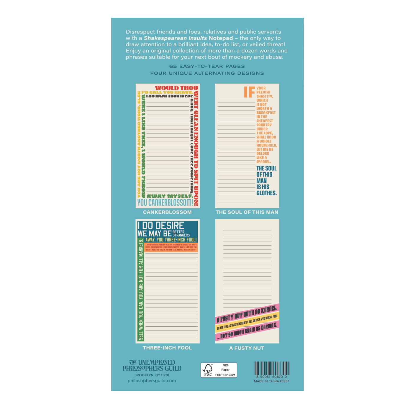 Notepad: Shakespeare Insults