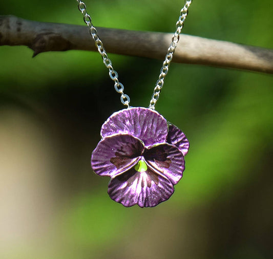 Necklace: Purple Pansy