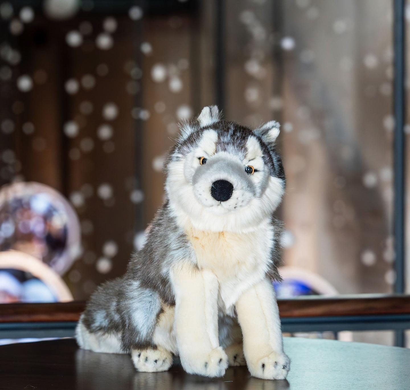 Plush Sitting Wolf
