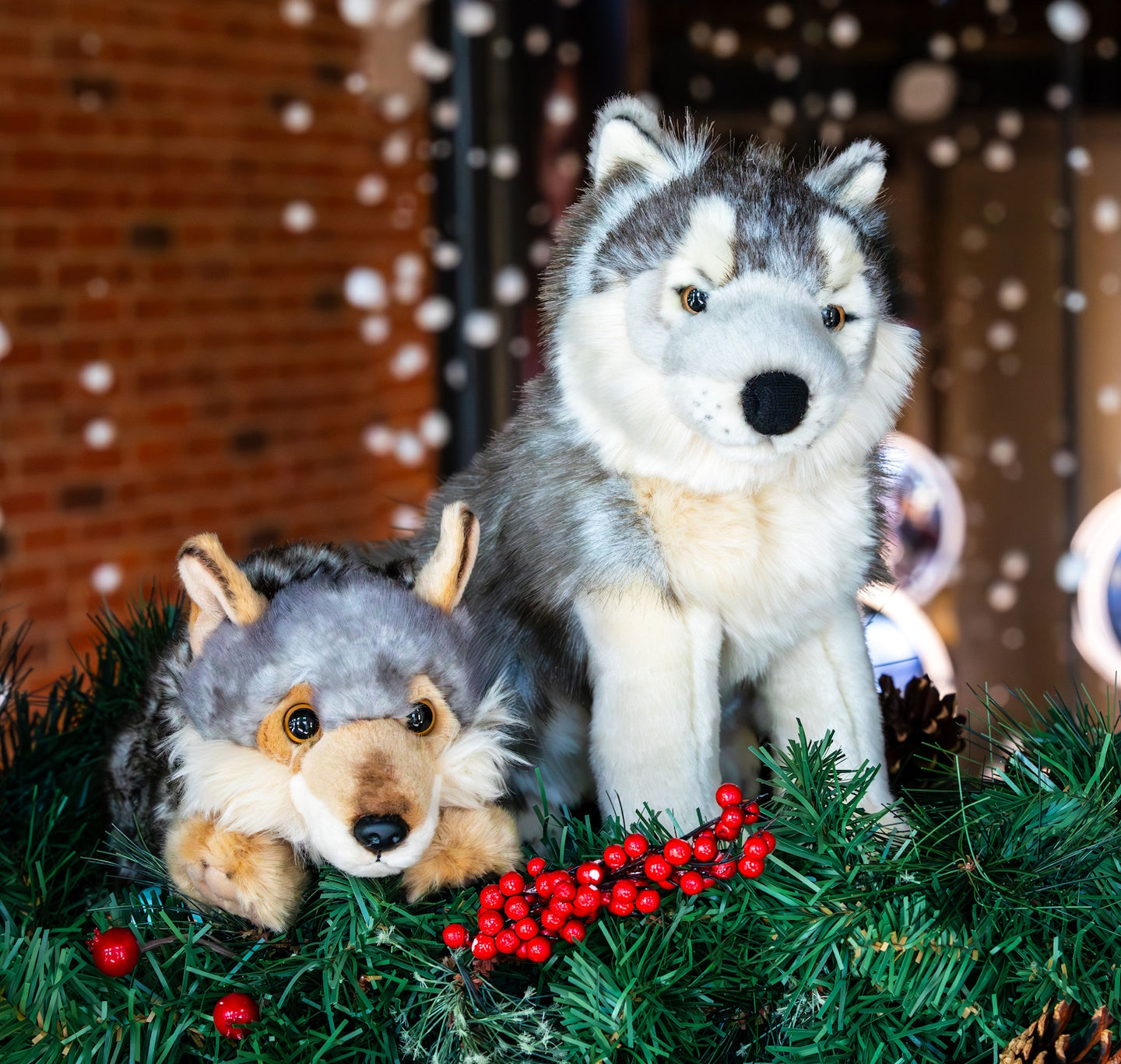 Plush Sitting Wolf