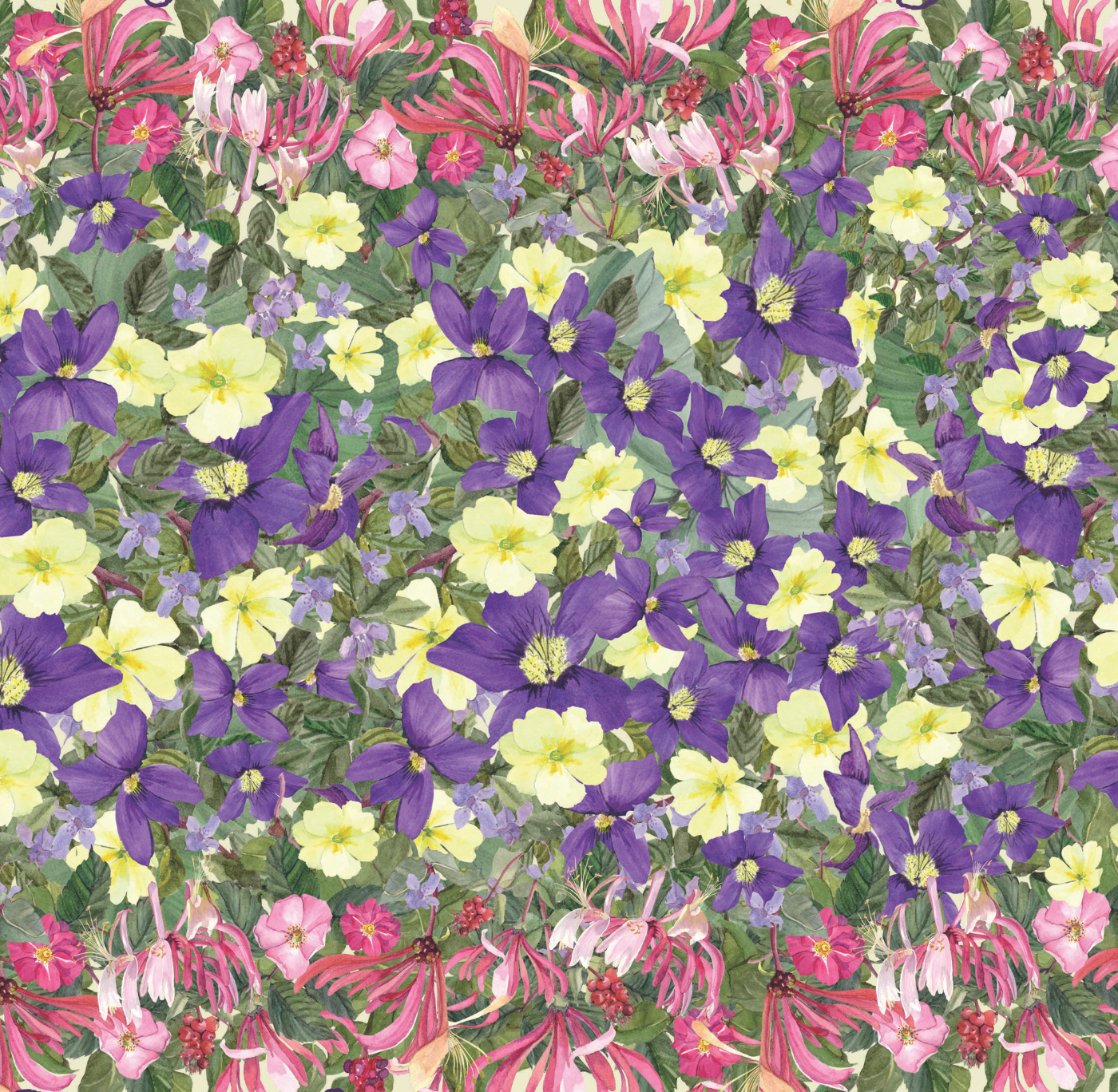Scarf: Shakespeare Flowers