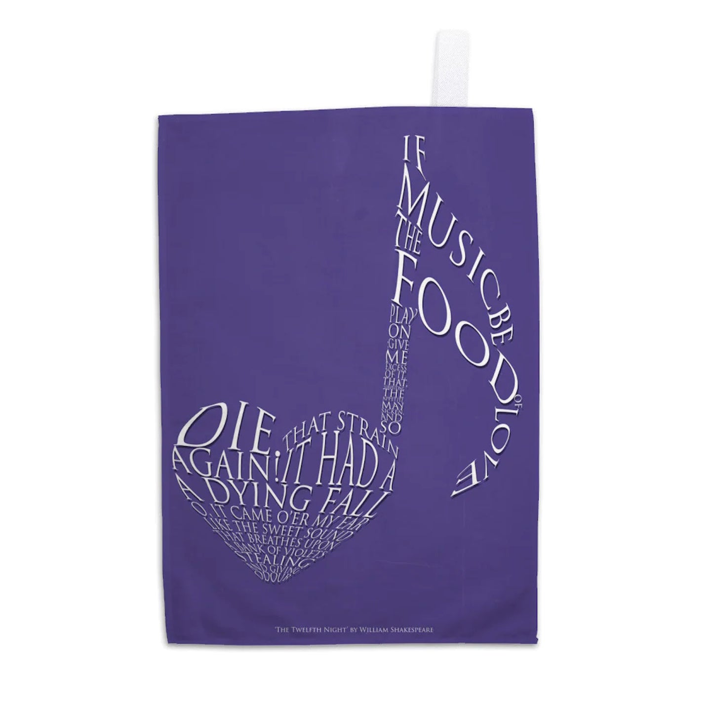 Tea Towel: Twelfth Night - If Music Be the Food of Love, Play on
