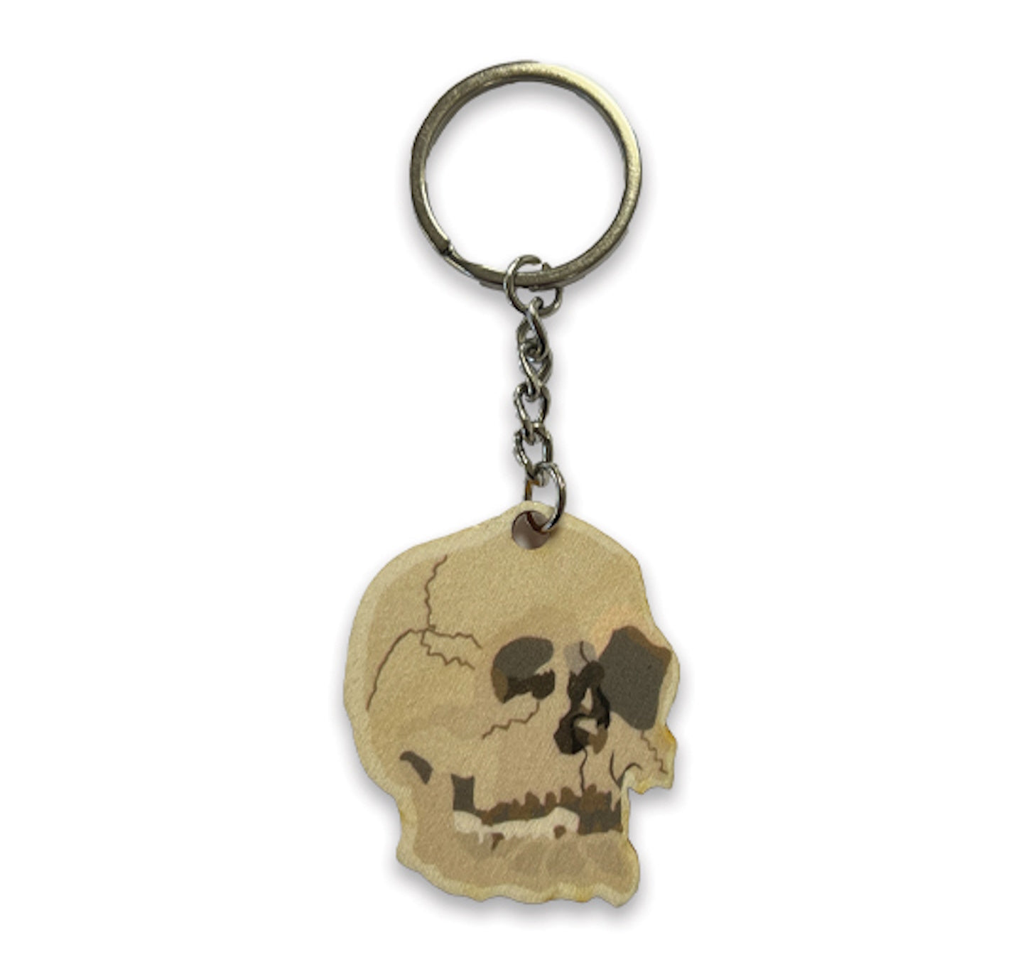 Wooden Keyring: Skull