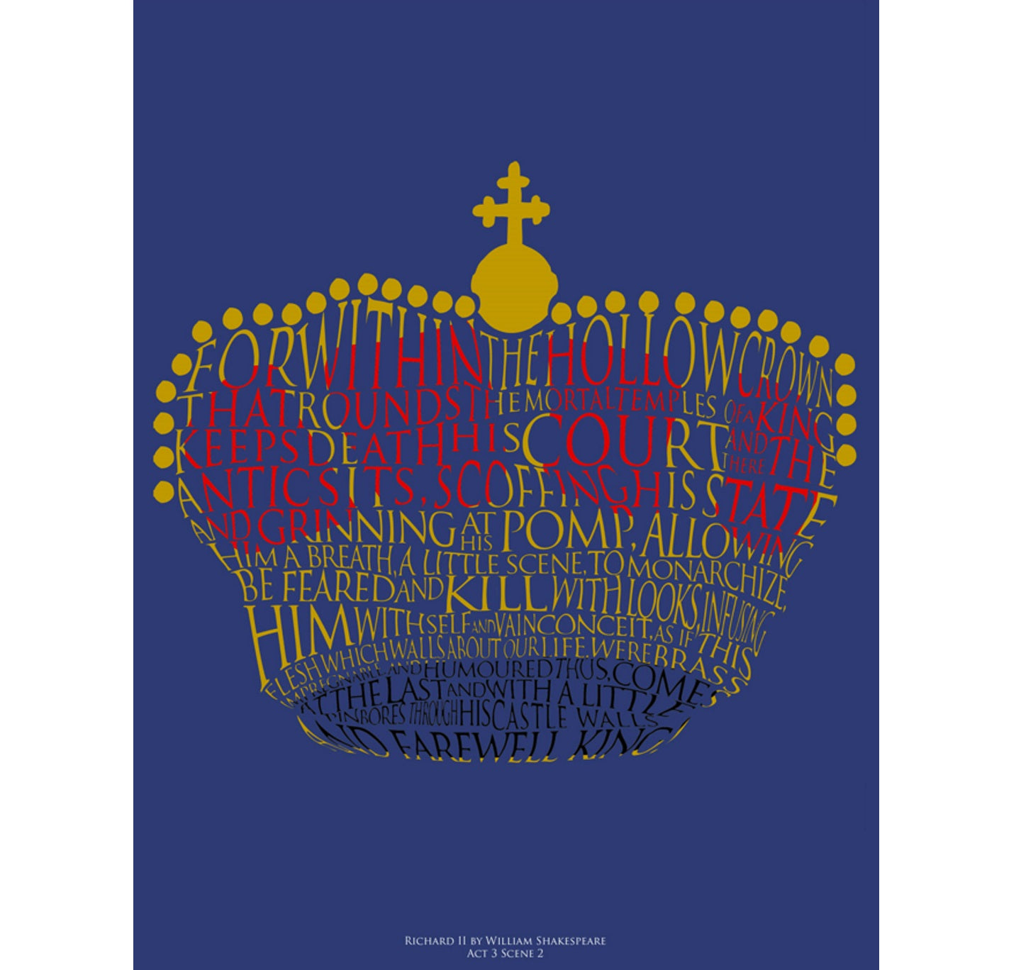 Print: Richard II - For Within the Hollow Crown