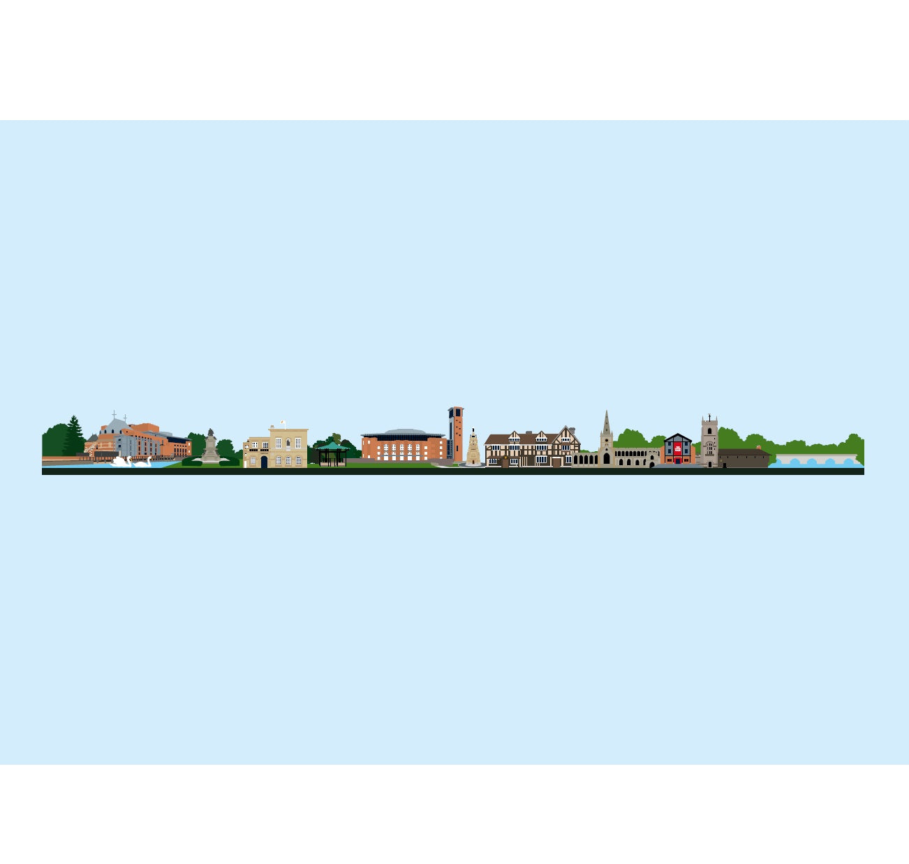 Postcard: Stratford-upon-Avon Skyline