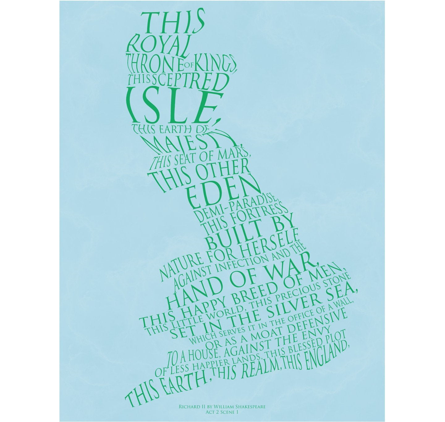 Greeting Card: Richard II - This Royal Throne of Kings, This Sceptered Isle
