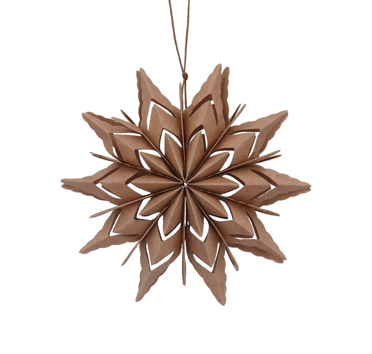 Decoration: Small Natural Paper Snowflake