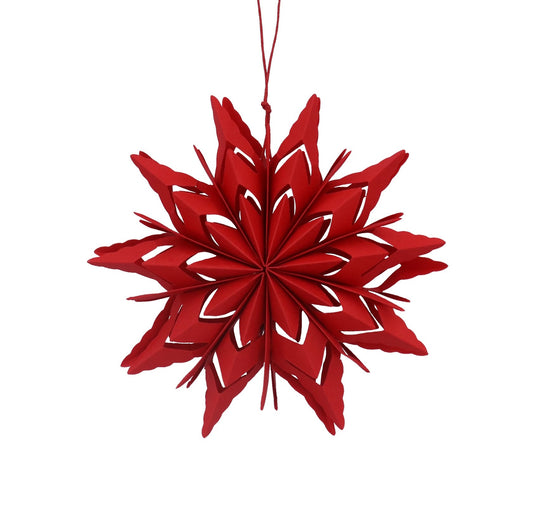 Decoration: Small Red Paper Snowflake