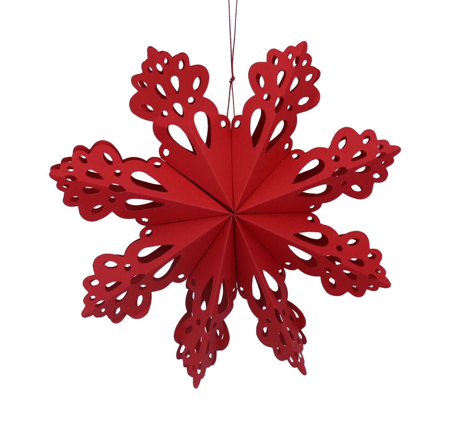 Decoration: Red Paper Snowflake