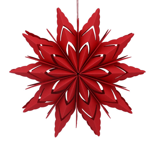 Decoration: Large Red Paper Snowflake