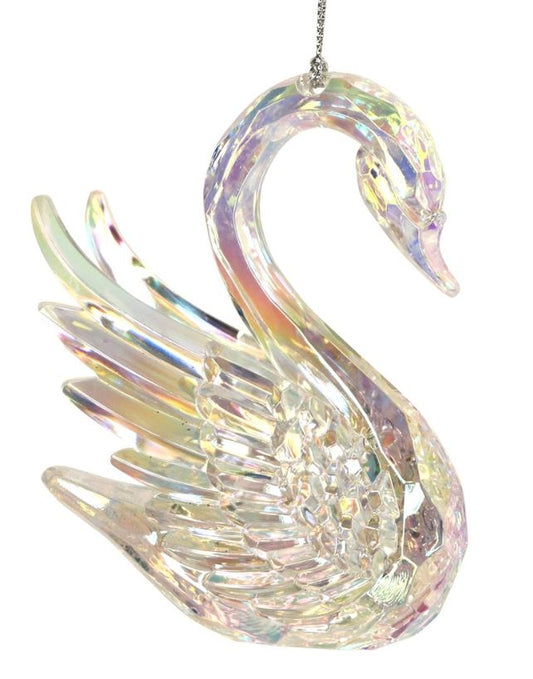 Acrylic Dec - Rainbow Iridescent Swan