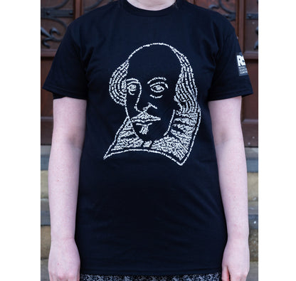 Adult T Shirt: William Shakespeare The Master Of Insults - Black