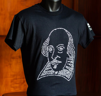 Adult T Shirt: William Shakespeare The Master Of Insults - Black