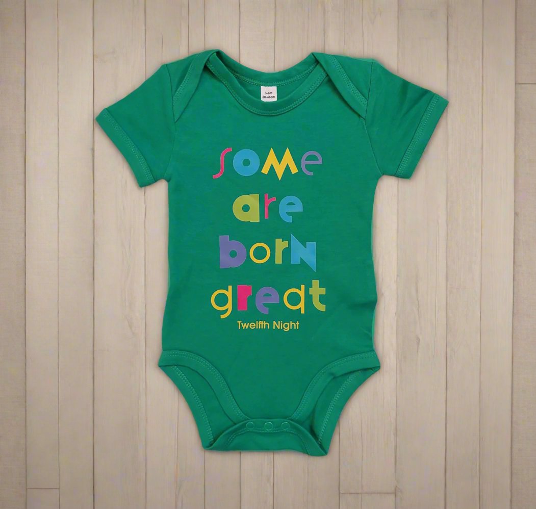 Baby Bodysuit: Some Are Born Great - Green